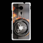 Coque Sony Xpéria SP Roue en feu dragster