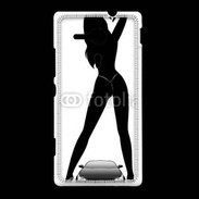 Coque Sony Xpéria SP Silhouette sexy avec voiture