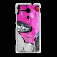 Coque Sony Xpéria SP Voiture de sport rose italienne