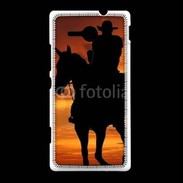 Coque Sony Xpéria SP Silhouette de cowboy