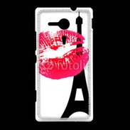 Coque Sony Xpéria SP Tour eiffel bisous