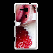 Coque Sony Xpéria SP Fraise et bouche 2