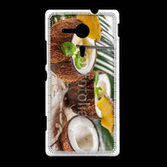 Coque Sony Xpéria SP Pinacolada dans une noix de coco