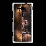 Coque Sony Xpéria SP Vin rouge et tonneaux