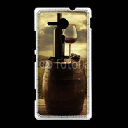 Coque Sony Xpéria SP Vin rouge et paysage viticole