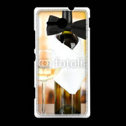 Coque Sony Xpéria SP Vin blanc et noeud papillon