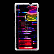 Coque Sony Xpéria SP Cocktails rose et jaune