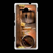 Coque Sony Xpéria SP Vin blanc et tonneaux