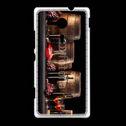 Coque Sony Xpéria SP Vin rouge et tonneaux 2