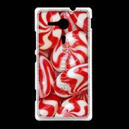 Coque Sony Xpéria SP Bonbons rouges et blancs