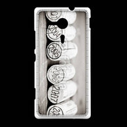 Coque Sony Xpéria SP Bouchons de bouteille de vin en noir et blanc 12