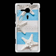 Coque Sony Xpéria SP La mer en bleu et blanc