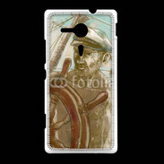 Coque Sony Xpéria SP Illustration capitaine de navire