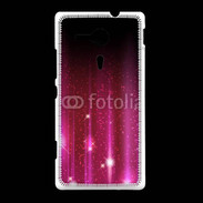 Coque Sony Xpéria SP Rideau rose à strass