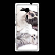 Coque Sony Xpéria SP Duo chien et chat