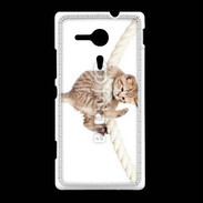 Coque Sony Xpéria SP Chaton sur une corde