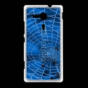 Coque Sony Xpéria SP Toile d'araignée bleue