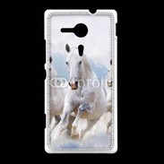 Coque Sony Xpéria SP Chevaux blancs