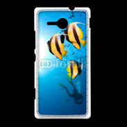 Coque Sony Xpéria SP Poisson jaune et noir