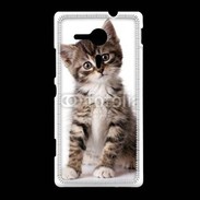 Coque Sony Xpéria SP Chaton gris 3
