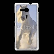Coque Sony Xpéria SP Cheval blanc dans la neige