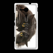 Coque Sony Xpéria SP Chat noir et blanc