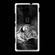 Coque Sony Xpéria SP Tigre du Bengale en noir et blanc