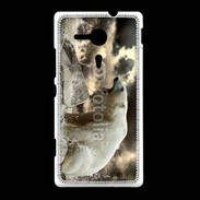 Coque Sony Xpéria SP Ours blanc en colère
