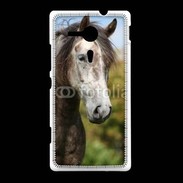 Coque Sony Xpéria SP Portrait cheval arabe gris 1