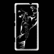 Coque Sony Xpéria SP Illustration cheval noir