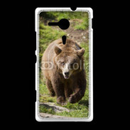 Coque Sony Xpéria SP Ours brun en ballade