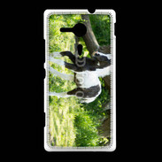 Coque Sony Xpéria SP Poulain noir et blanc