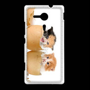Coque Sony Xpéria SP Chaton dans des coquilles d'oeuf