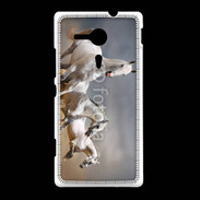 Coque Sony Xpéria SP Groupe de chevaux blancs