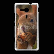 Coque Sony Xpéria SP Portrait d'un écureuil avec une noisette