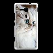 Coque Sony Xpéria SP Magnifique chat persan aux yeux bleus