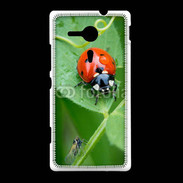 Coque Sony Xpéria SP Coccinelle sur une feuille