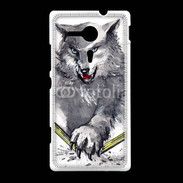 Coque Sony Xpéria SP Loup en dessin 100