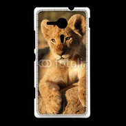 Coque Sony Xpéria SP Portrait de lionceau 100