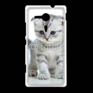 Coque Sony Xpéria SP Chaton gris en balade