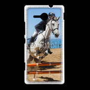 Coque Sony Xpéria SP Saut d'obstacle à cheval 100