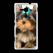 Coque Sony Xpéria SP Yorkshire et nœud bleu 15