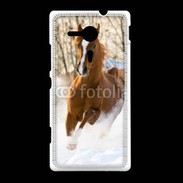 Coque Sony Xpéria SP Cheval arabe dans la neige 100