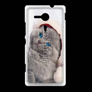 Coque Sony Xpéria SP Petit chaton de noël 600