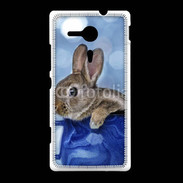 Coque Sony Xpéria SP Lapin dans un mug bleu