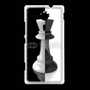 Coque Sony Xpéria SP Roi d'échec noir et blanc