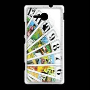 Coque Sony Xpéria SP Cartes de tarot sur fond blanc