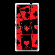 Coque Sony Xpéria SP Cartes rouges et noires 5