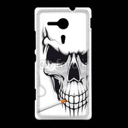 Coque Sony Xpéria SP Tête de mort fumeur