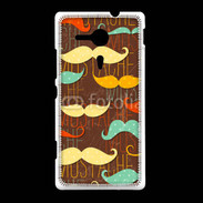 Coque Sony Xpéria SP Fond en moustache